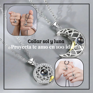 COLLAR SOL Y LUNA CON 100 IDIOMAS