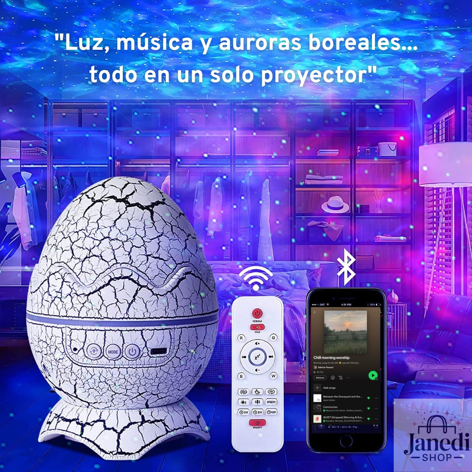 🌌 Proyector Galaxia Huevo de Dinosaurio✨